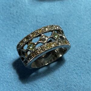PD Vintage-Style Ring | Gold-Tone | Marcasite Look | Statement Ring